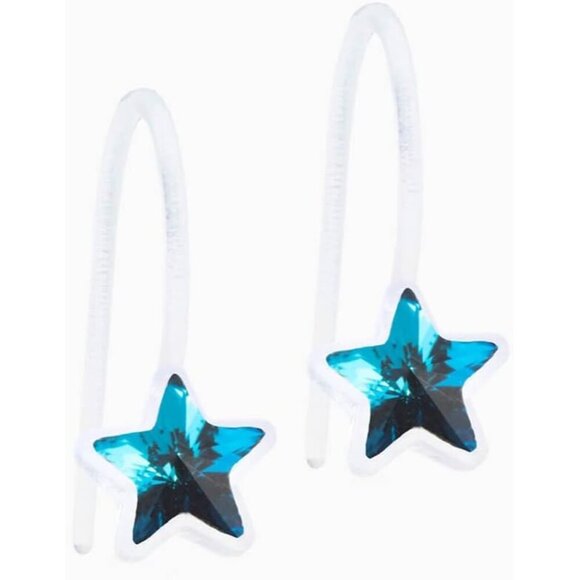 Nickel Free Medical Plastic Star Pendant Earrings Best Choice For Sensitive Ears - Picture 2 of 3